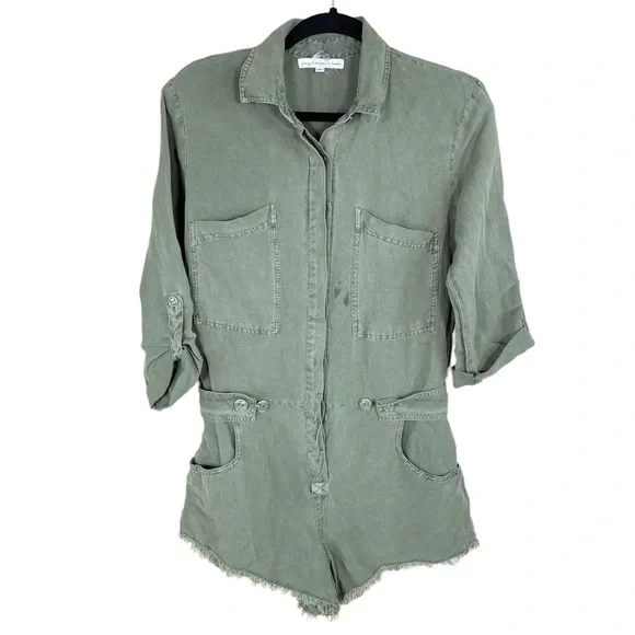 Young Fabulous & Broke River Run Raw Hem Romper - Picture 3 of 11